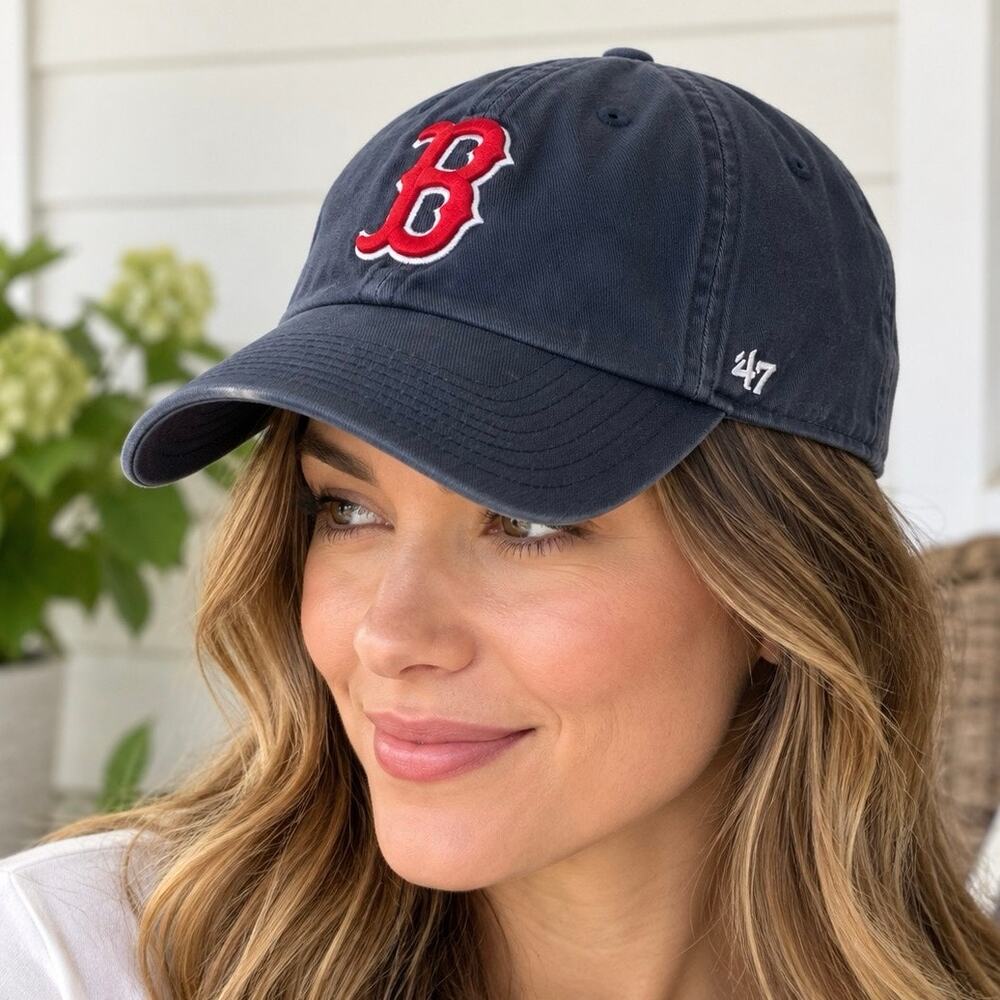 Boston Red Sox Adjustable Fenway Park ‘47 Ball Cap Embroidered Distressed Hat